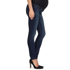 Paige Maternity Verdugo Skinny Jeans with Panel Stretch Dark Wash Size 24